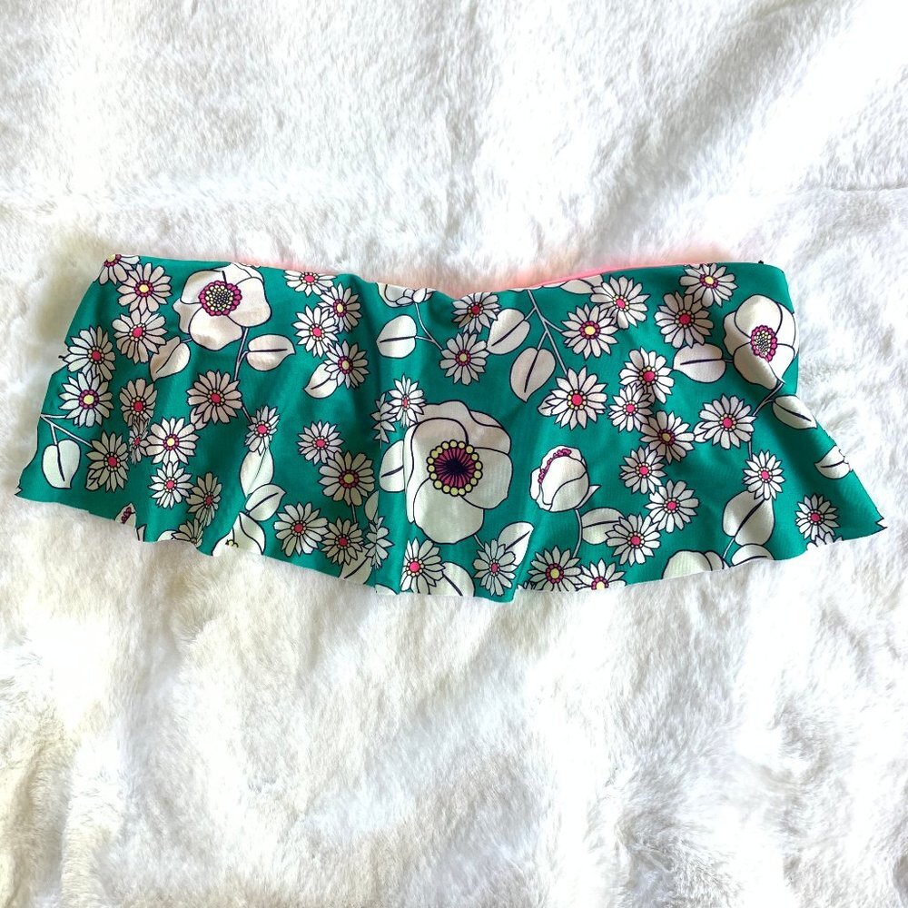 NWT WILDFOX Floral Bikini Top  L